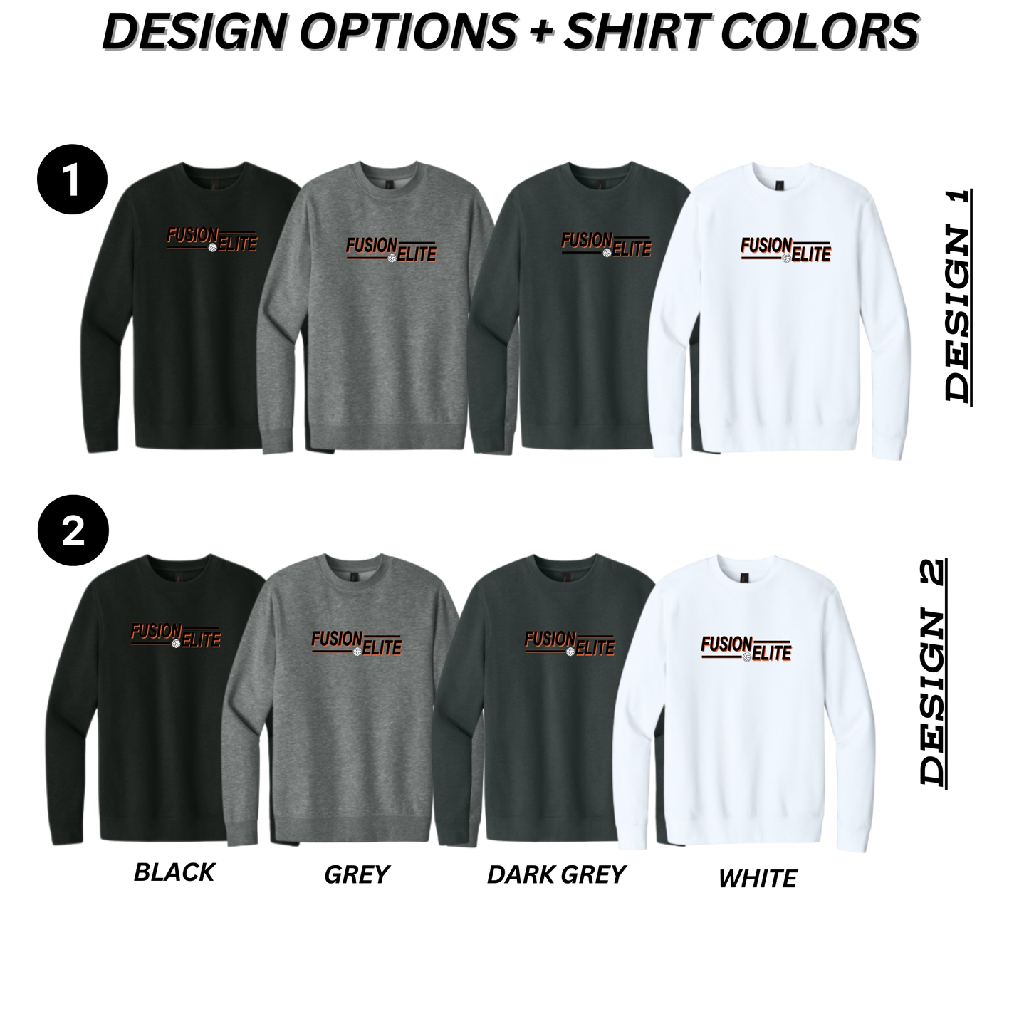 Adult & Youth - Port & Co Crewneck Sweatshirt - (Fusion Elite)