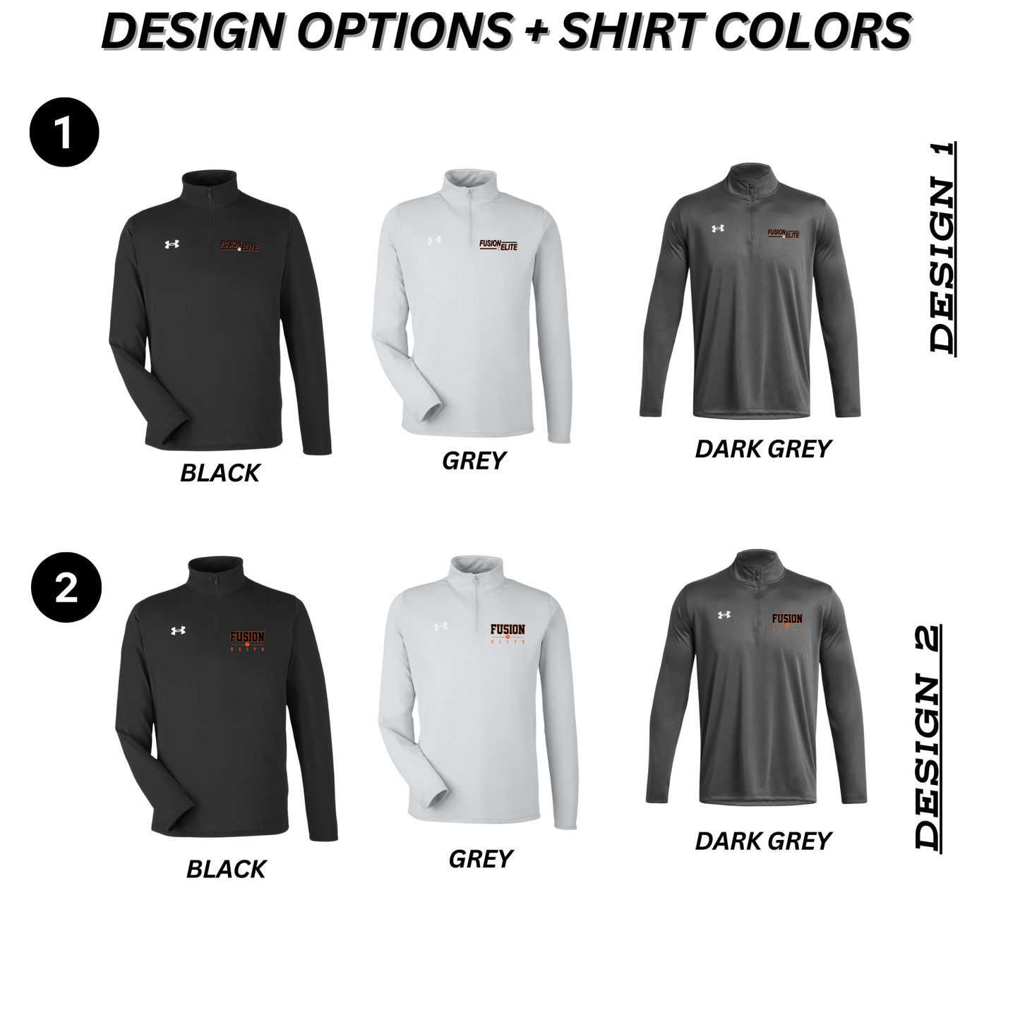 Adult -Under Armour Performance 1/4 Zip - (Fusion Elite)