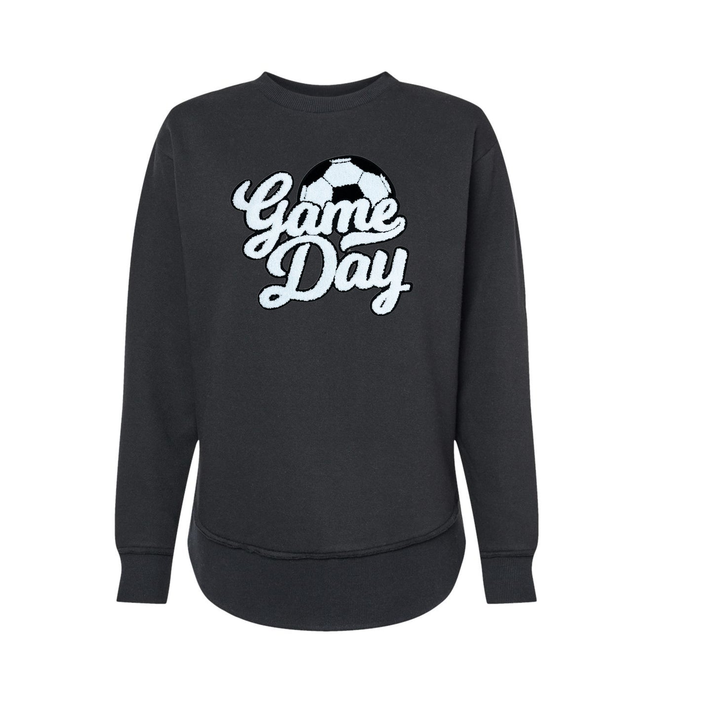 Ladies - Weekend Fleece Crewneck Sweatshirt (Chenille Soccer Patch)
