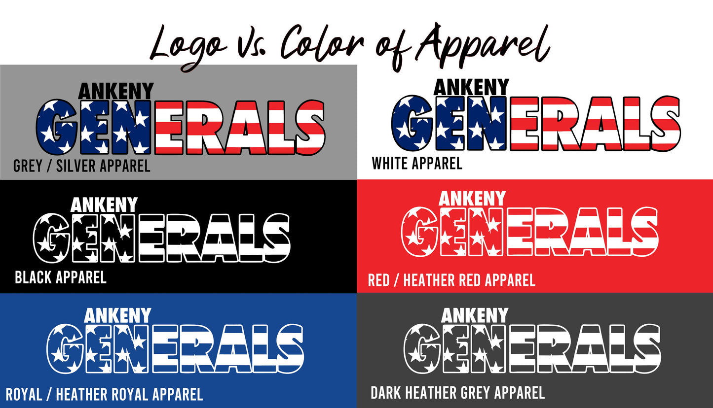 Adult & Youth - Sport Tek Performance Tee (Ankeny Generals Baseball)