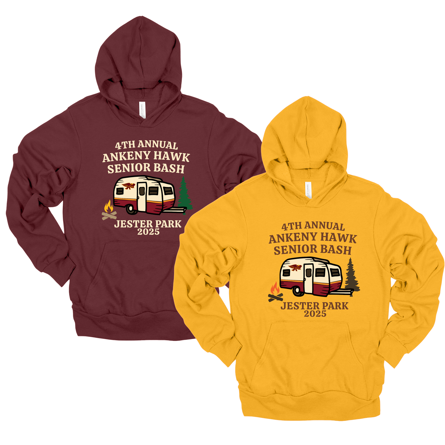 Bella + Canvas - Unisex Hoodie (Ankeny Hawk Senior Bash)
