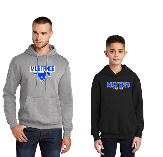 Adult & Youth - Port & Co Hoodie - (Ankeny Mustangs Baseball)