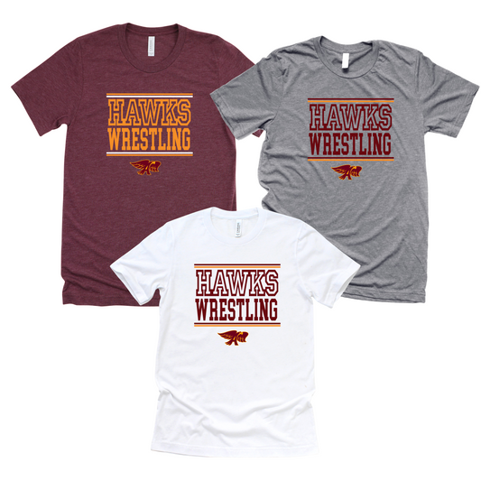 Adult -  (Pick your Sport & Pick Shirt Style) - (Ankeny Hawks Wrestling)