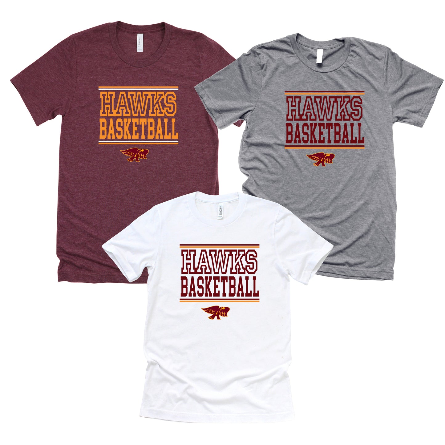 Adult - (Pick Shirt Style) - (Ankeny Hawks Basketball)