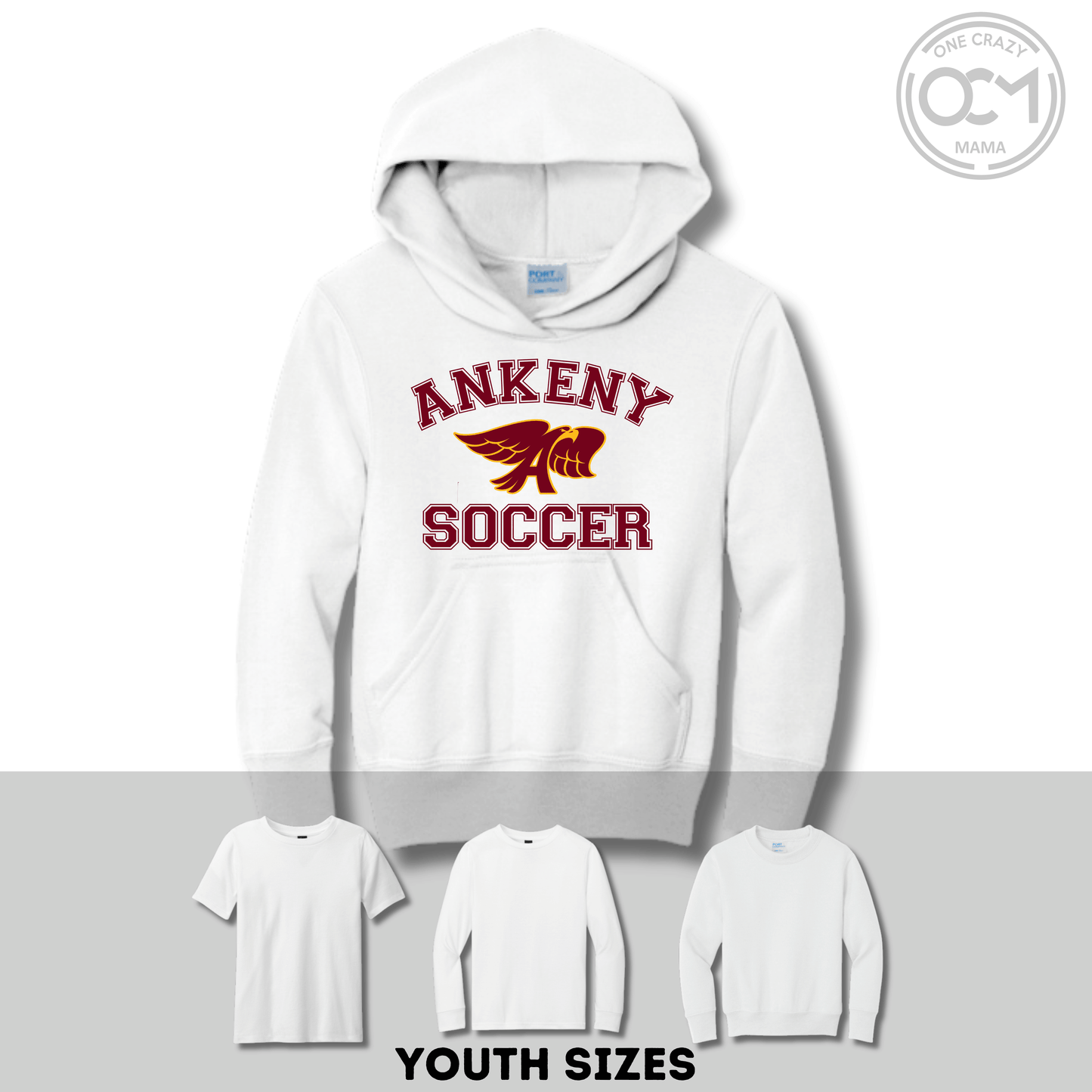 Youth - Multiple Apparel Options (Ankeny Hawks Soccer)