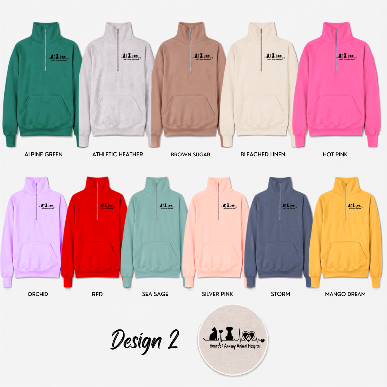 Enza - Ladies Half Zip Fleece (Heart of Ankeny)