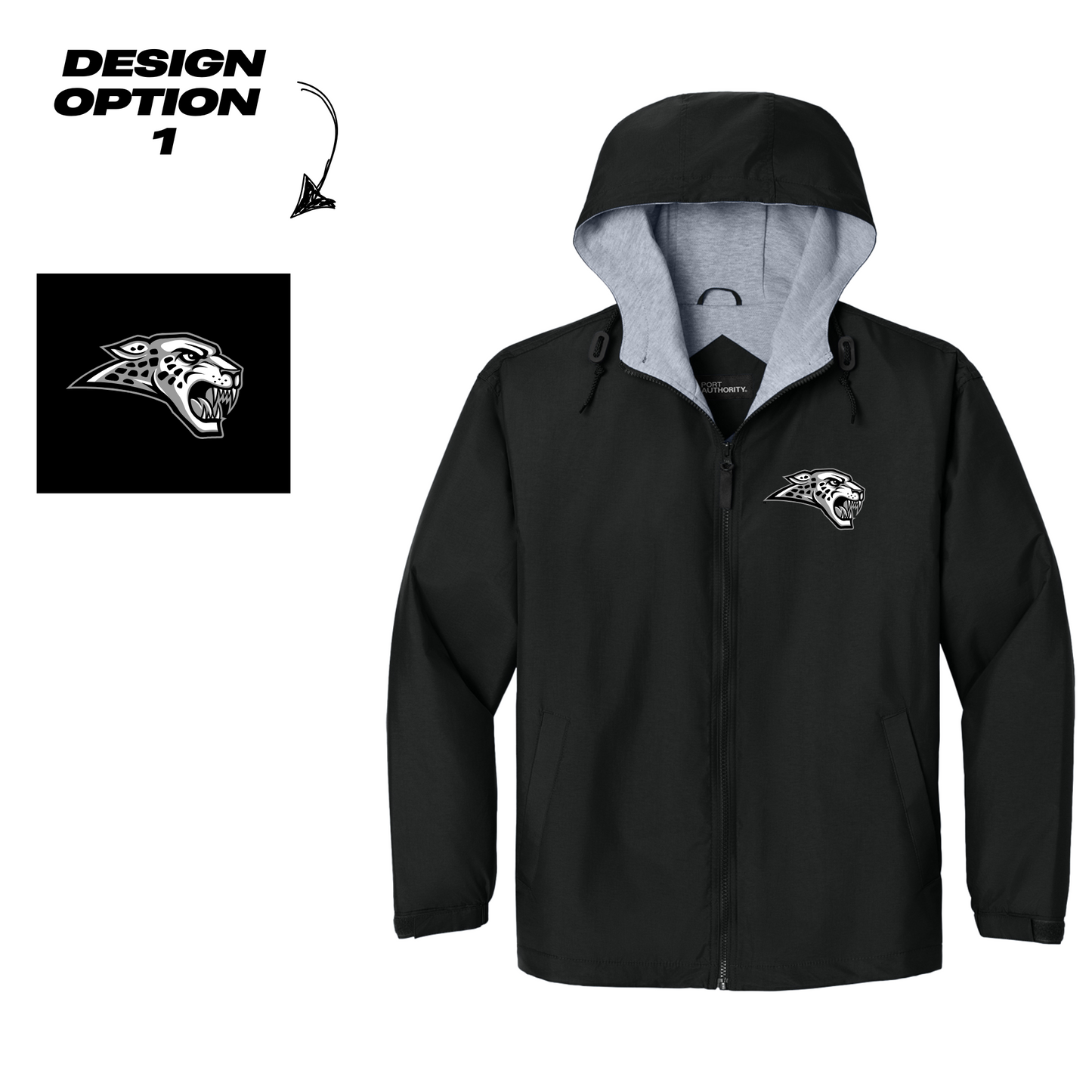 Adult & Youth - Sideline Full Zip Lined Jacket - (Centennial Jaguar Soccer)