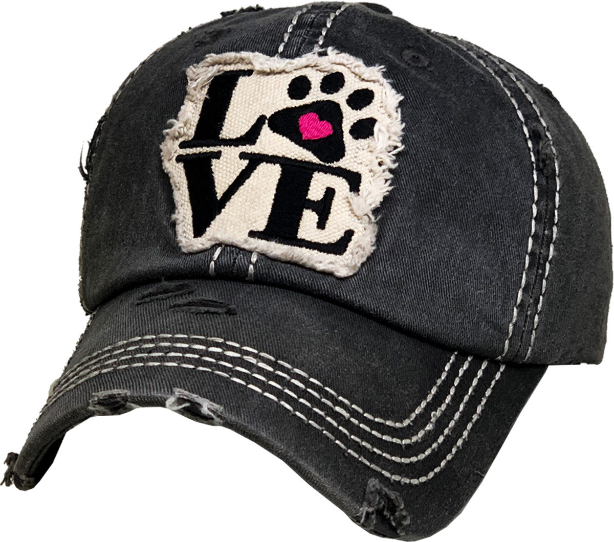 LOVE (PAW) WASHED VINTAGE BALLCAP