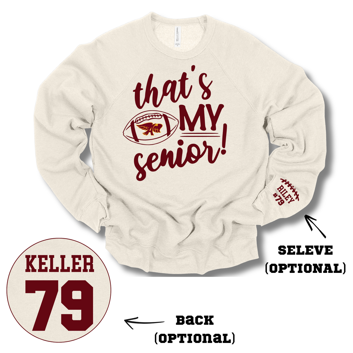 Bella+Canvas Apparel (Ankeny Hawks Senior Football Moms)