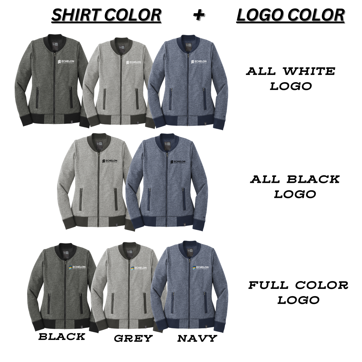 New Era -Ladies French Terry Full Zip (Echelon)