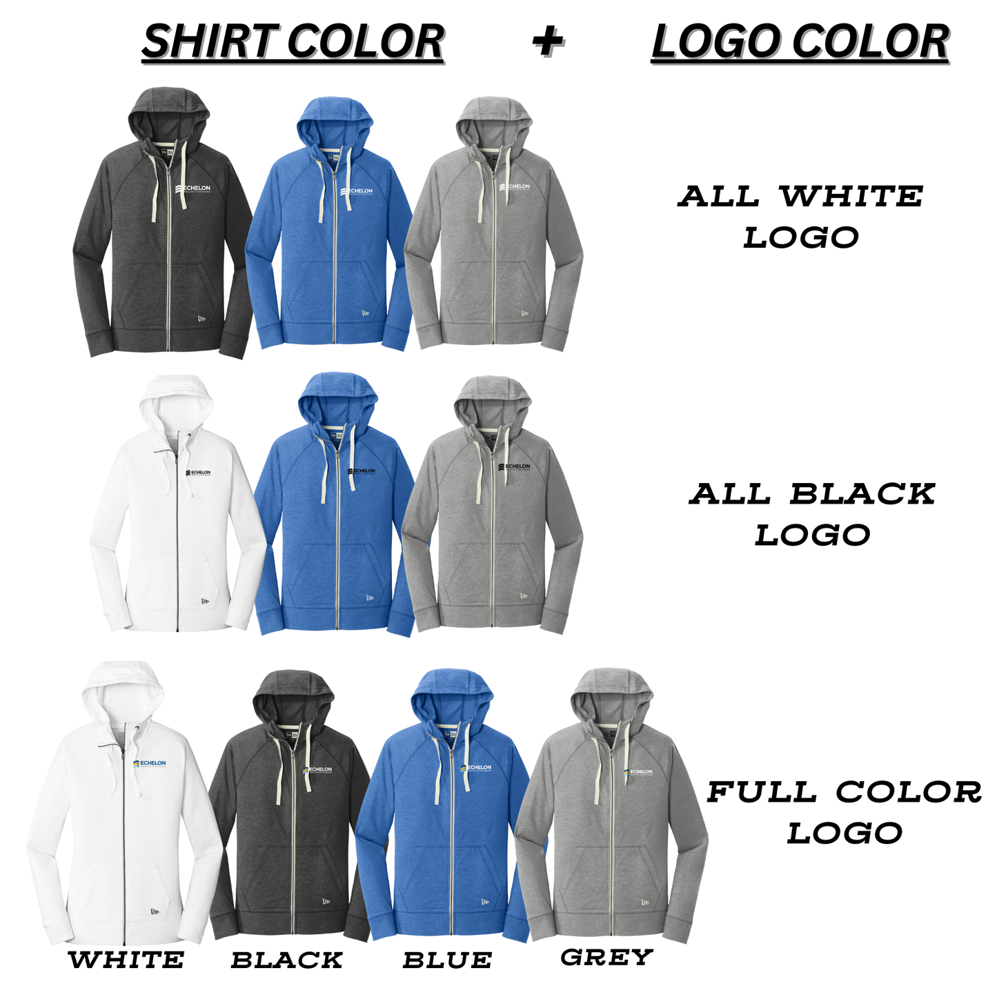 New Era - Sueded Full Zip Hoodie (Echelon)