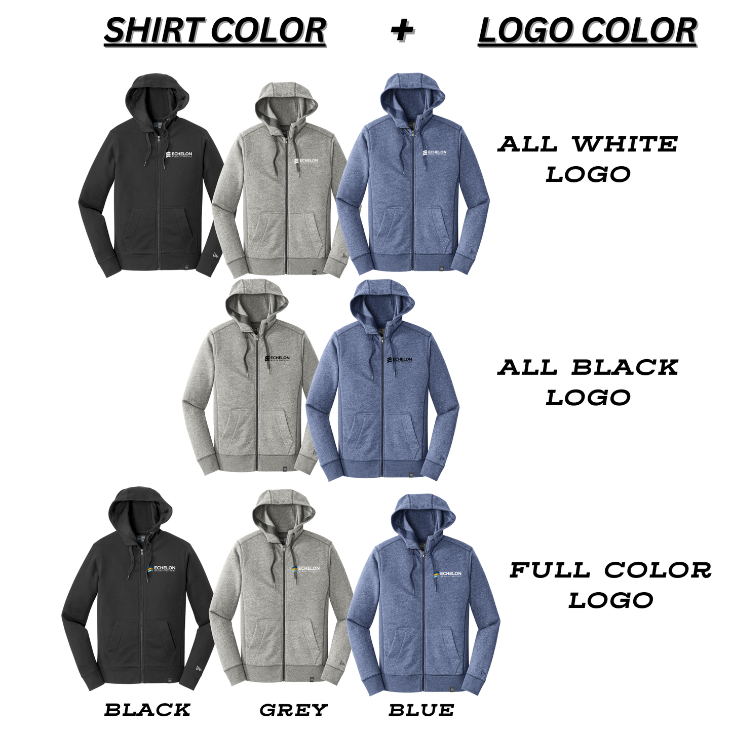 New Era - French Terry Full Zip Hoodie (Echelon)