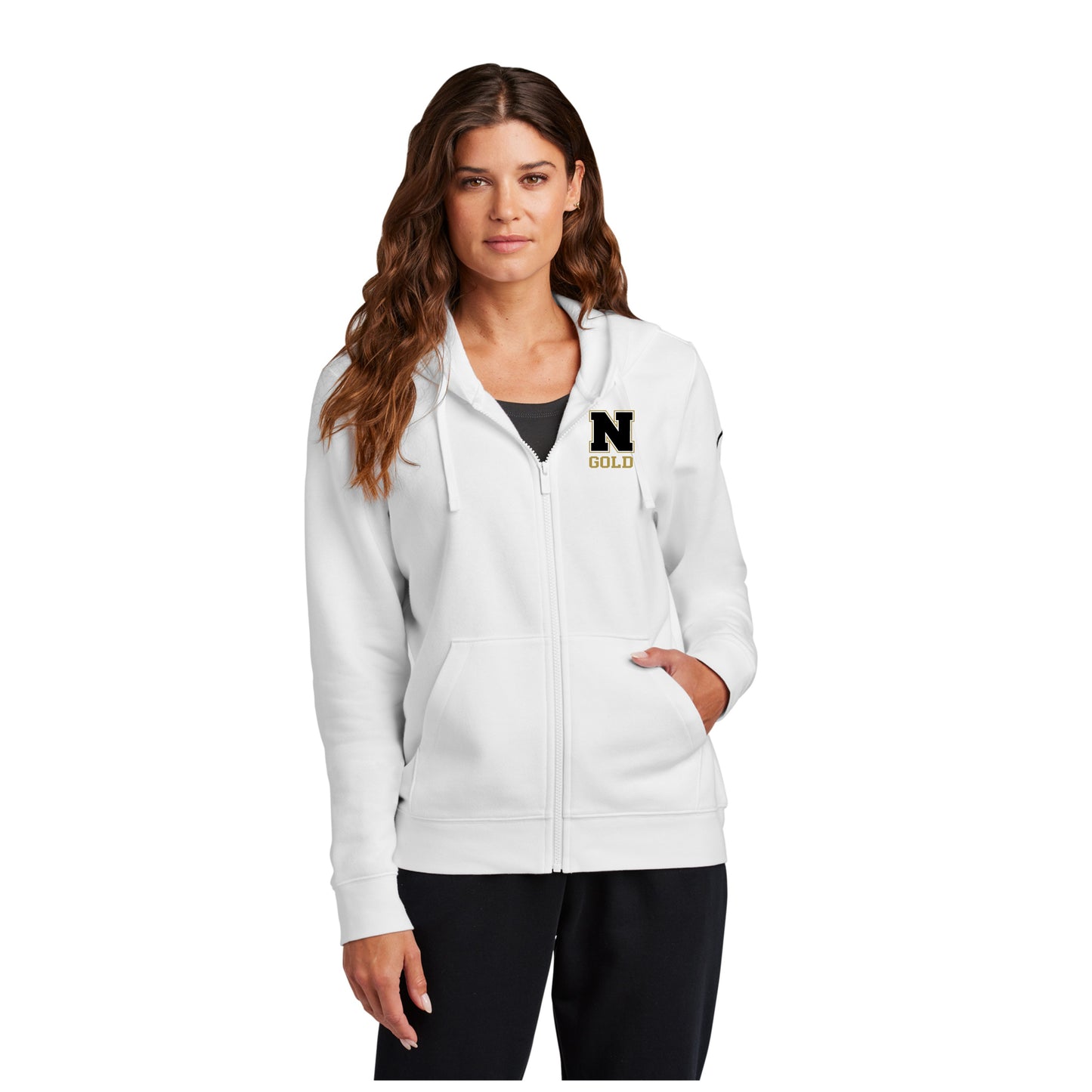 Ladies - Nike Zip up Hoodie - (Nebraska Gold)