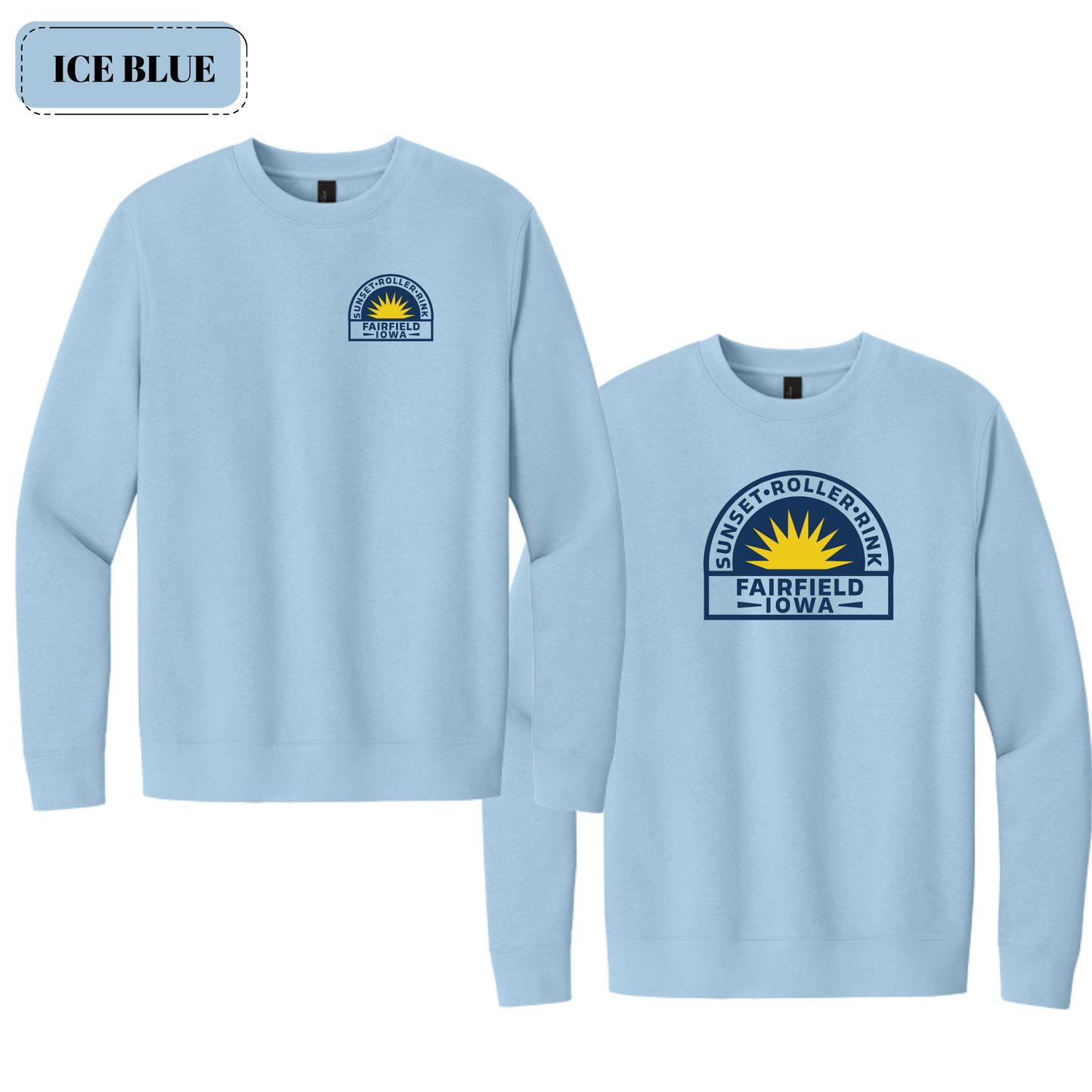 Adult - District Premium Crewneck Sweatshirt (Sunset Roller Rink)