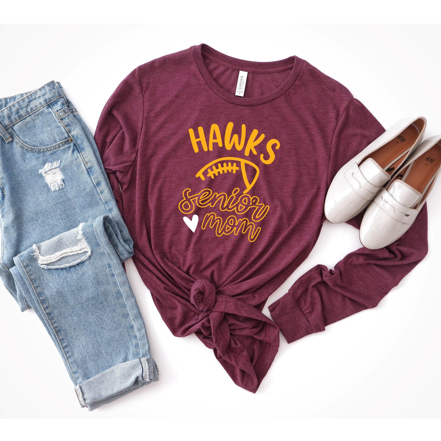 Ankeny Hawks Senior Football Moms 2025 (6 apparel options - Option to add # to front & back)