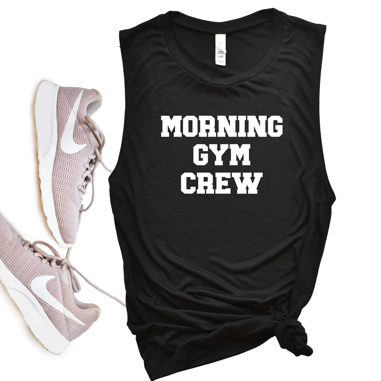 Morning Gym Crew - Ladies Flowy Scoop Muscle Tank