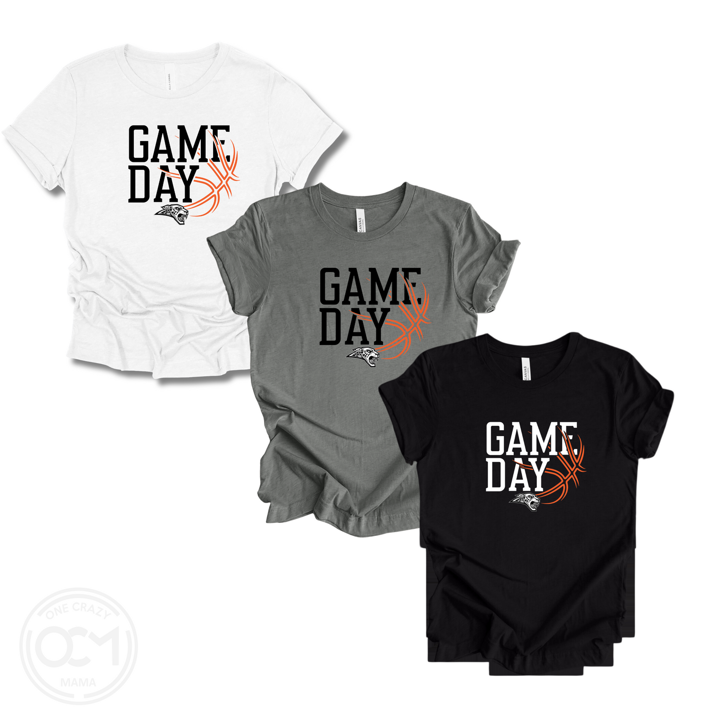Adult & Youth -Bella Cotton/Poly Tee (Game Day Basketball - Jaguars)