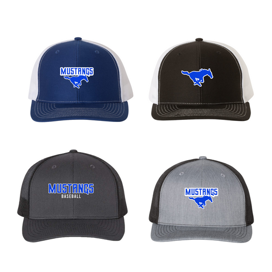 HAT - Richardson Snapback Trucker Hat - (Ankeny Mustangs Baseball)