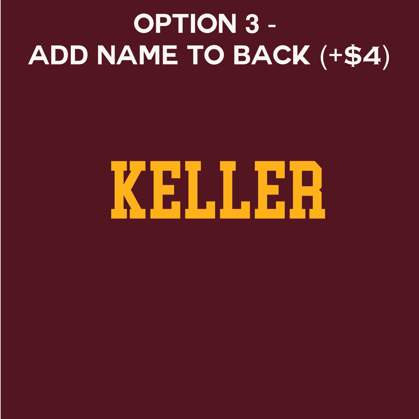 ADD ON - Personalization (NAME)