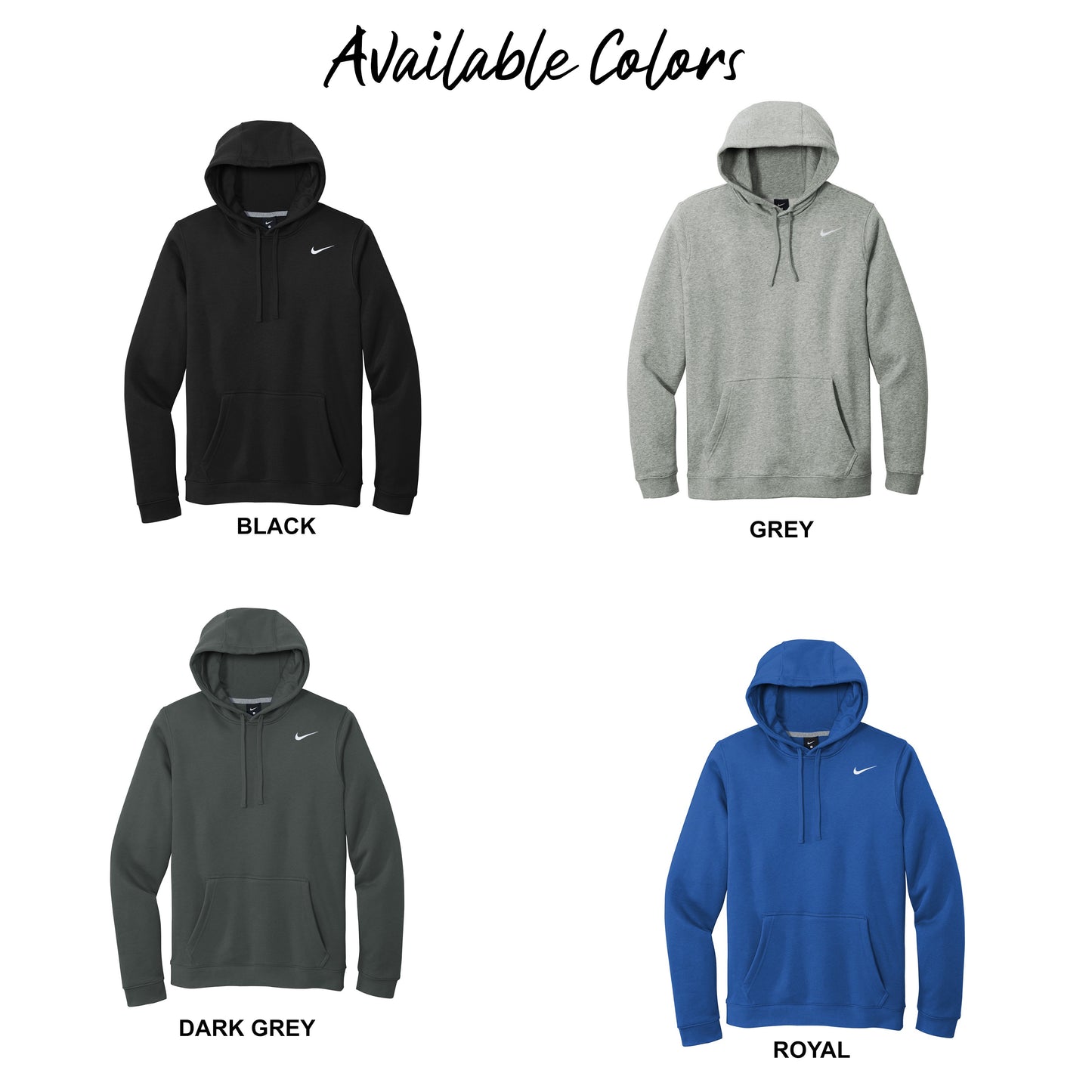 Adult & Ladies - Nike Club Pullover Fleece Hoodie - (Ankeny Mustangs Baseball)