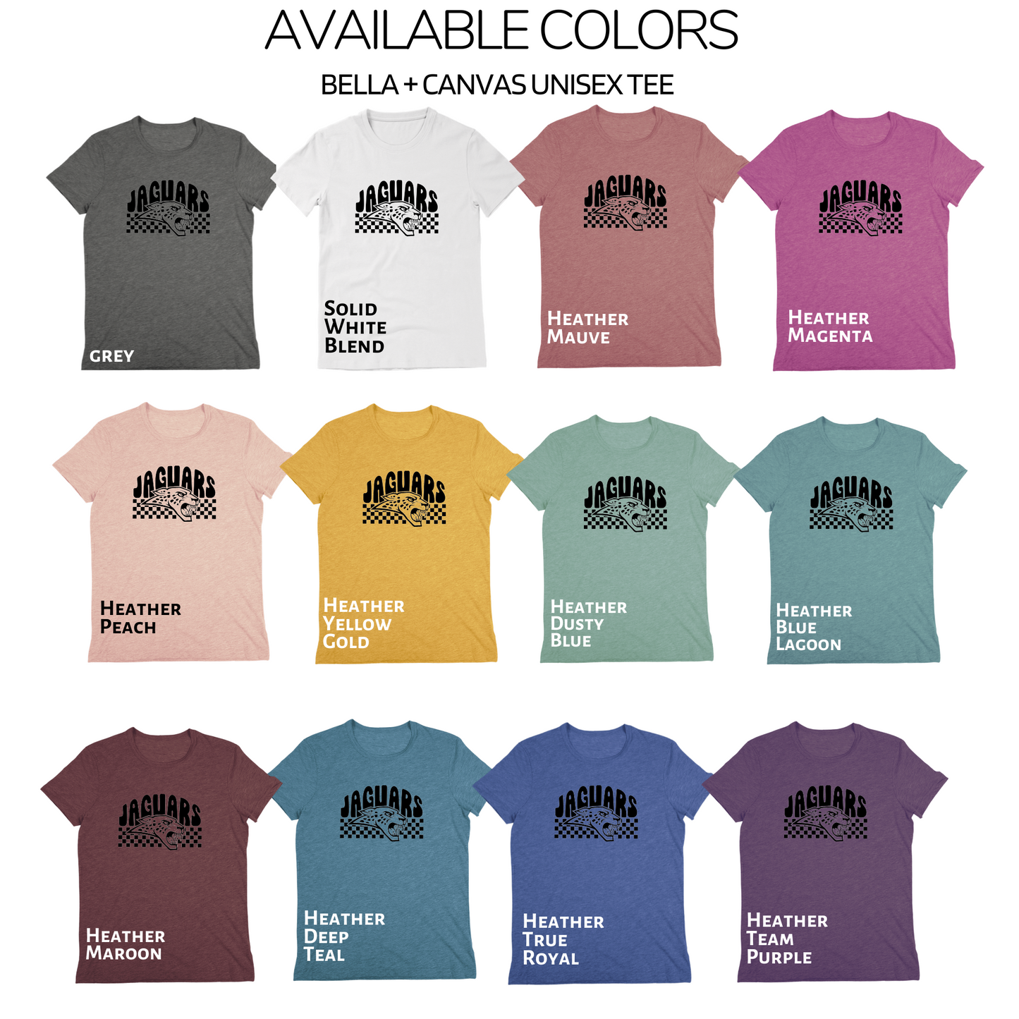 Adult & Youth - Bella + Canvas Tee (Centennial Jaguar Collection)