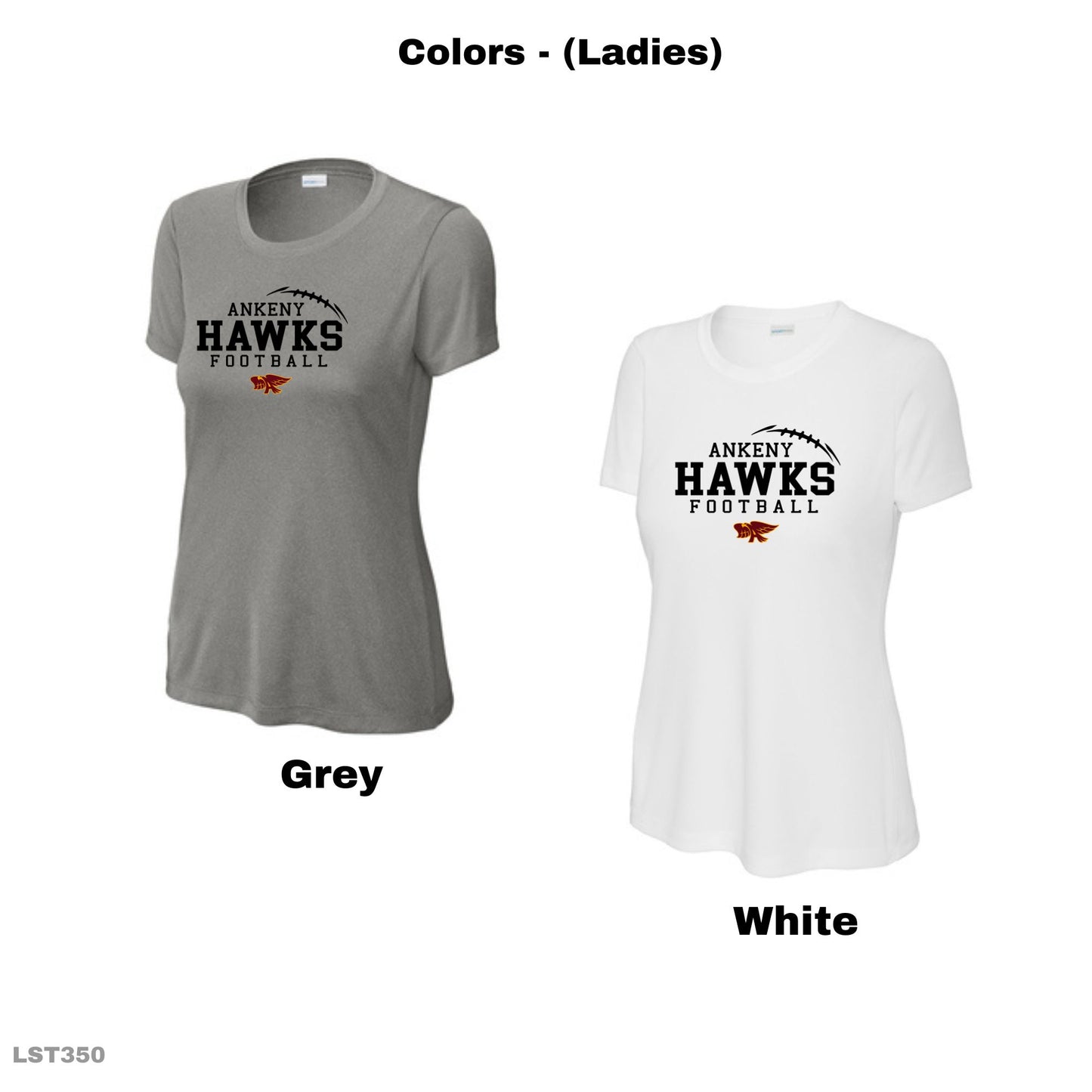 Adult, Ladies & Youth - Sport Tek Performance Tee + Tall Sizes (Ankeny Hawks Football 2024)