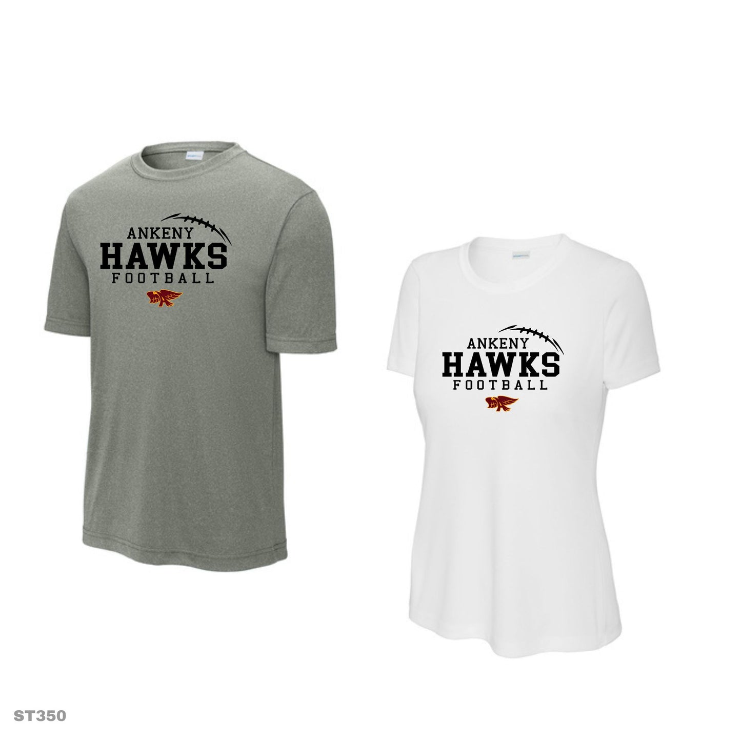 Adult, Ladies & Youth - Sport Tek Performance Tee + Tall Sizes (Ankeny Hawks Football 2024)