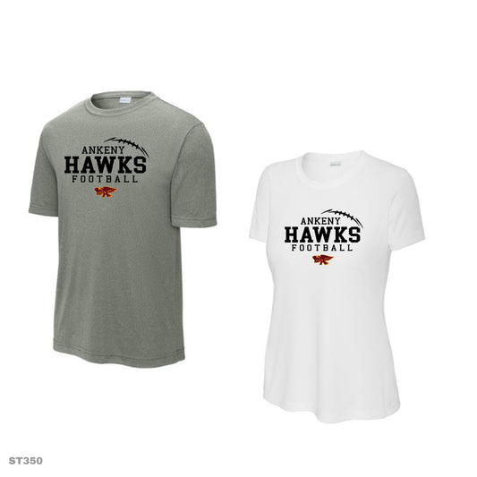 Adult, Ladies & Youth - Sport Tek Performance Tee + Tall Sizes  (Ankeny Hawks Football)