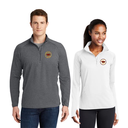 Adult & Ladies- Sport Tek Stretch 1/2-Zip Pullover (Ankeny Hawkette Softball)