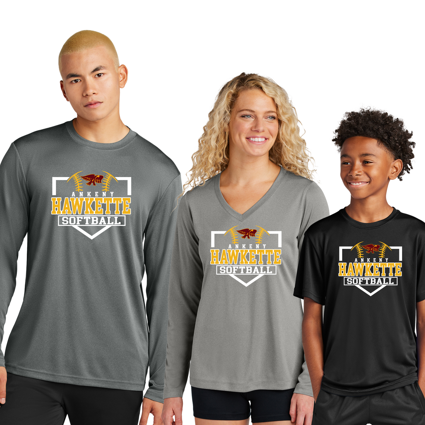 Adult, Ladies & Youth -Sport Tek Performance Tees (Ankeny Hawkette Softball)