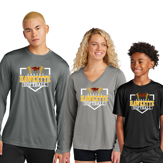 Adult, Ladies & Youth -Sport Tek Performance Tees  (Ankeny Hawkette Softball)