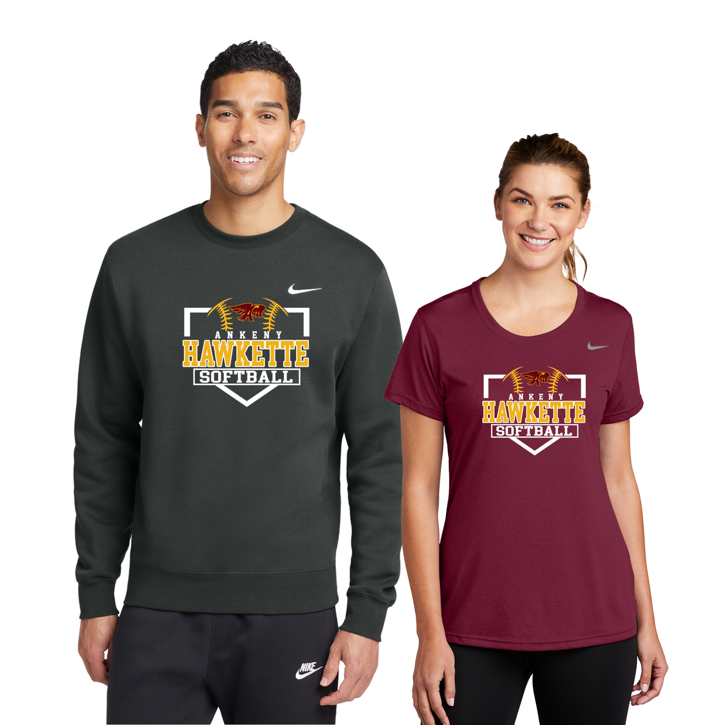 Adult - Nike Tee, Crewneck and Hoodie (Ankeny Hawkette Softball)