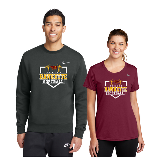 Adult - Nike Tee, Crewneck and Hoodie (Ankeny Hawkette Softball)