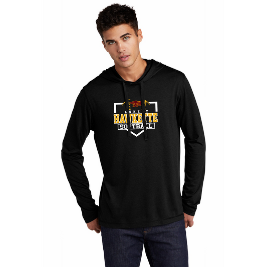 Adult - Sport Tek Long Sleeve Hooded Tee - (Ankeny Hawkette Softball)