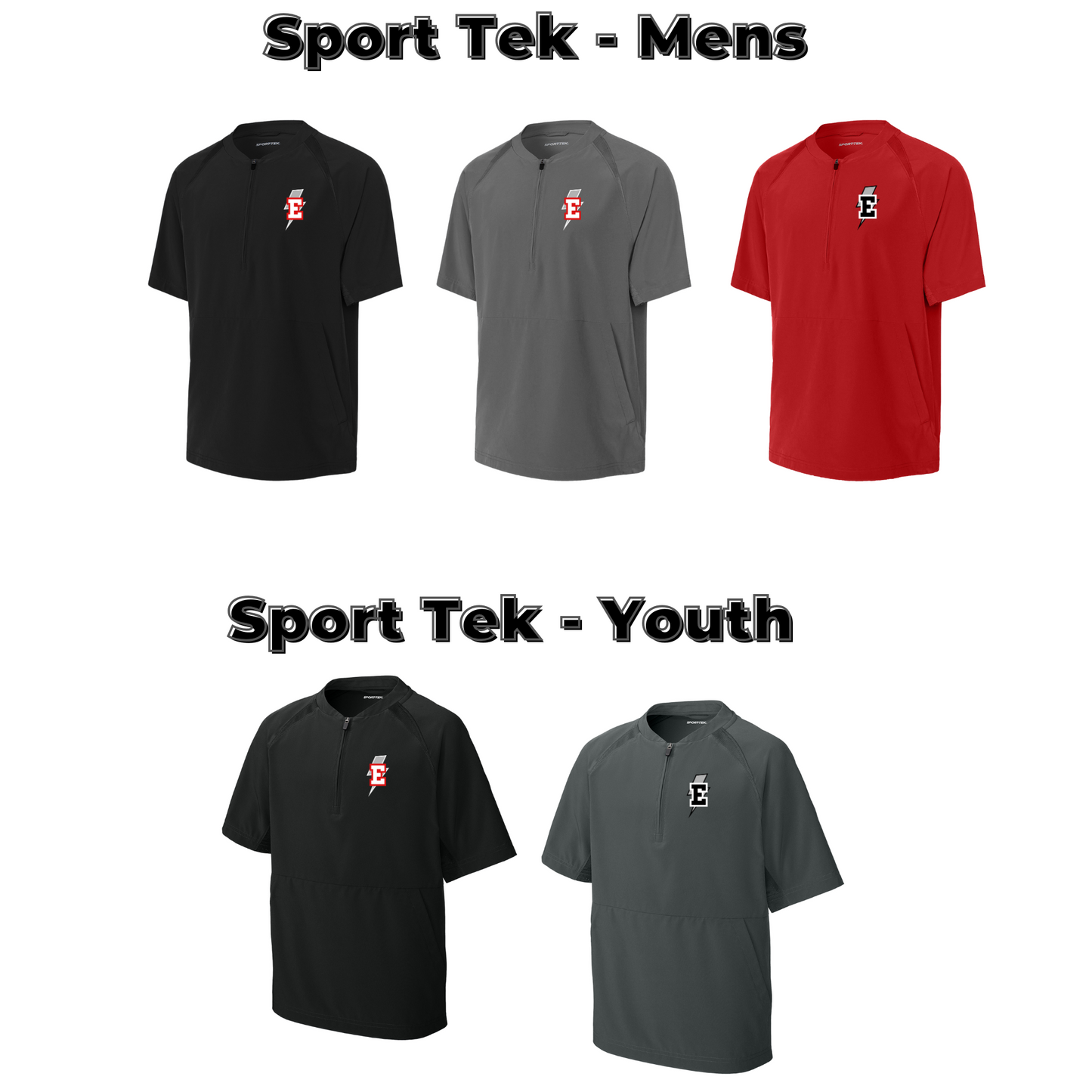 Adult & Youth - Sport Tek 1/2 Zip Jacket (Iowa Energy Baseball)