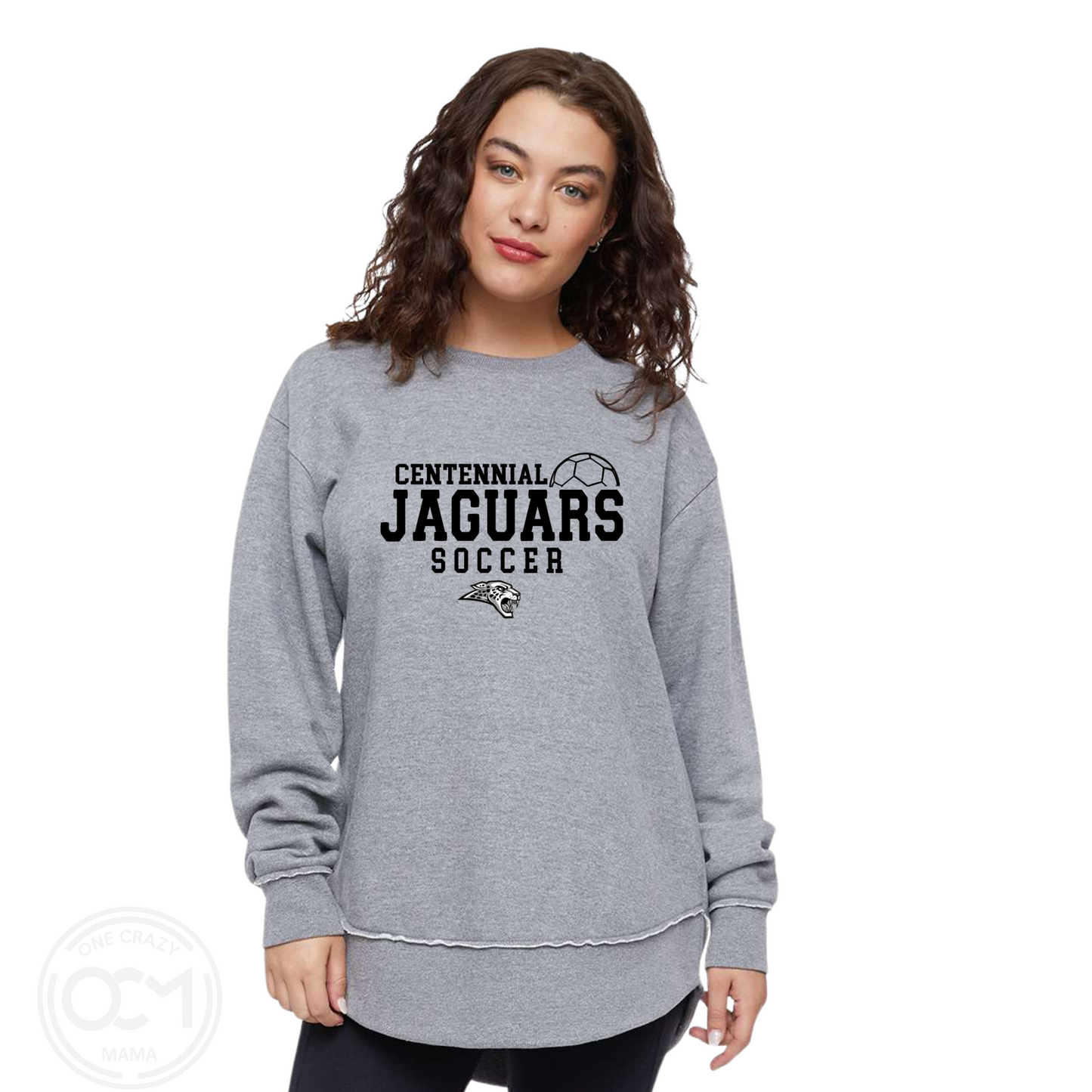 Ladies - LAT Crewneck Sweatshirt - (Centennial Jaguar Soccer)