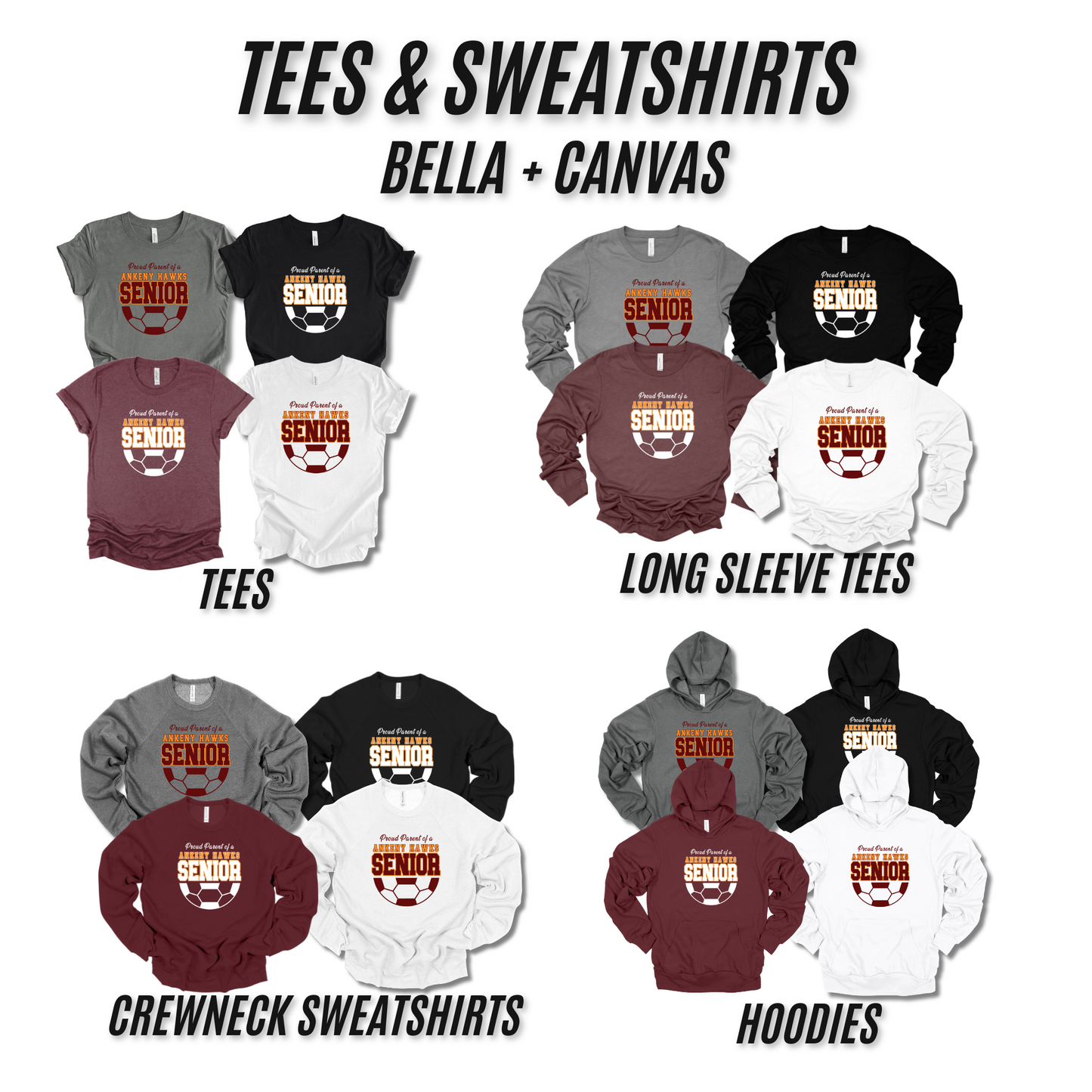 Adult - PICK YOUR APPAREL (Ankeny Hawks Soccer)