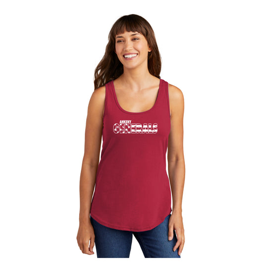 Ladies - Port & Co Cotton Tank Top - (Ankeny Generals Baseball)