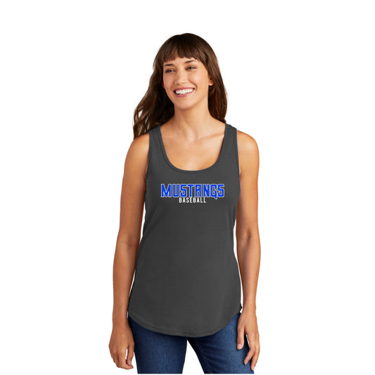 Ladies - Port & Co Cotton Tank Top - (Ankeny Mustangs Baseball)
