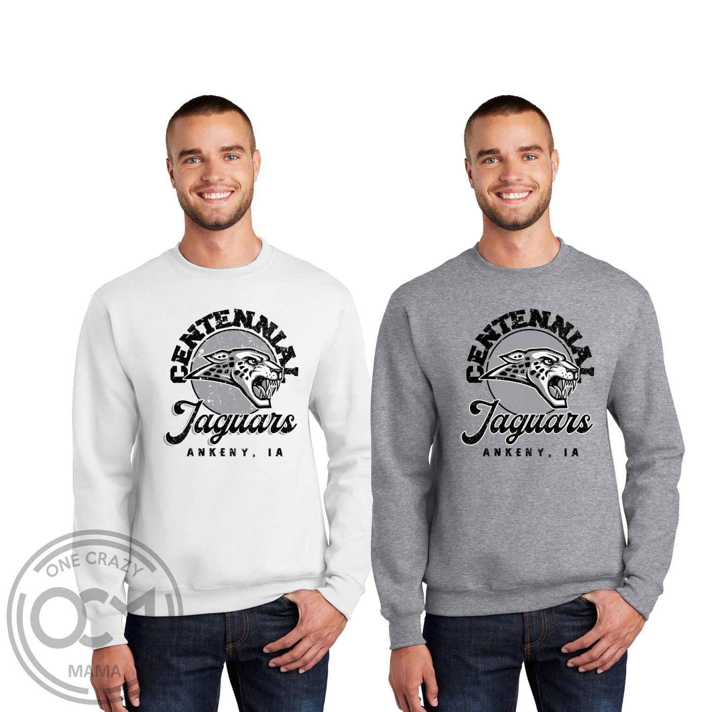 Adult & Youth - Unisex Port & Co Crewneck Sweatshirt (Centennial Jaguars Collection)