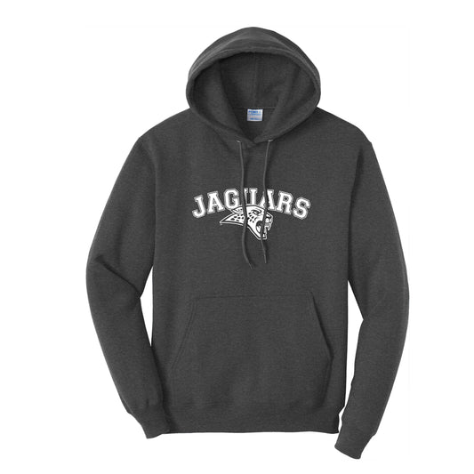 Adult, Ladies & Youth - Port & Co Fleece Hooded Sweatshirt + Tall Sizes- (Centennial Jaguar Football)