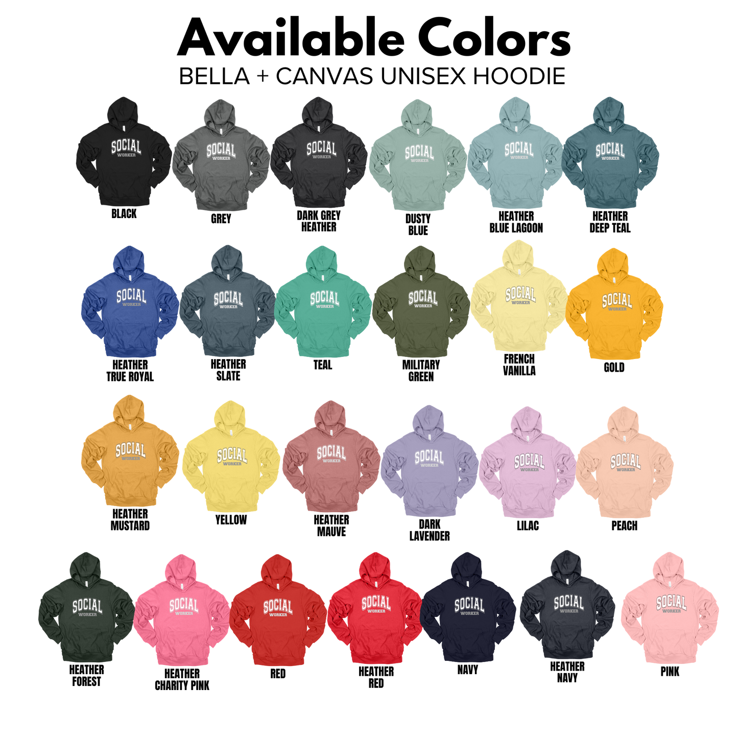 Adult - Bella+ Canvas Unisex Hoodie (Social Worker)