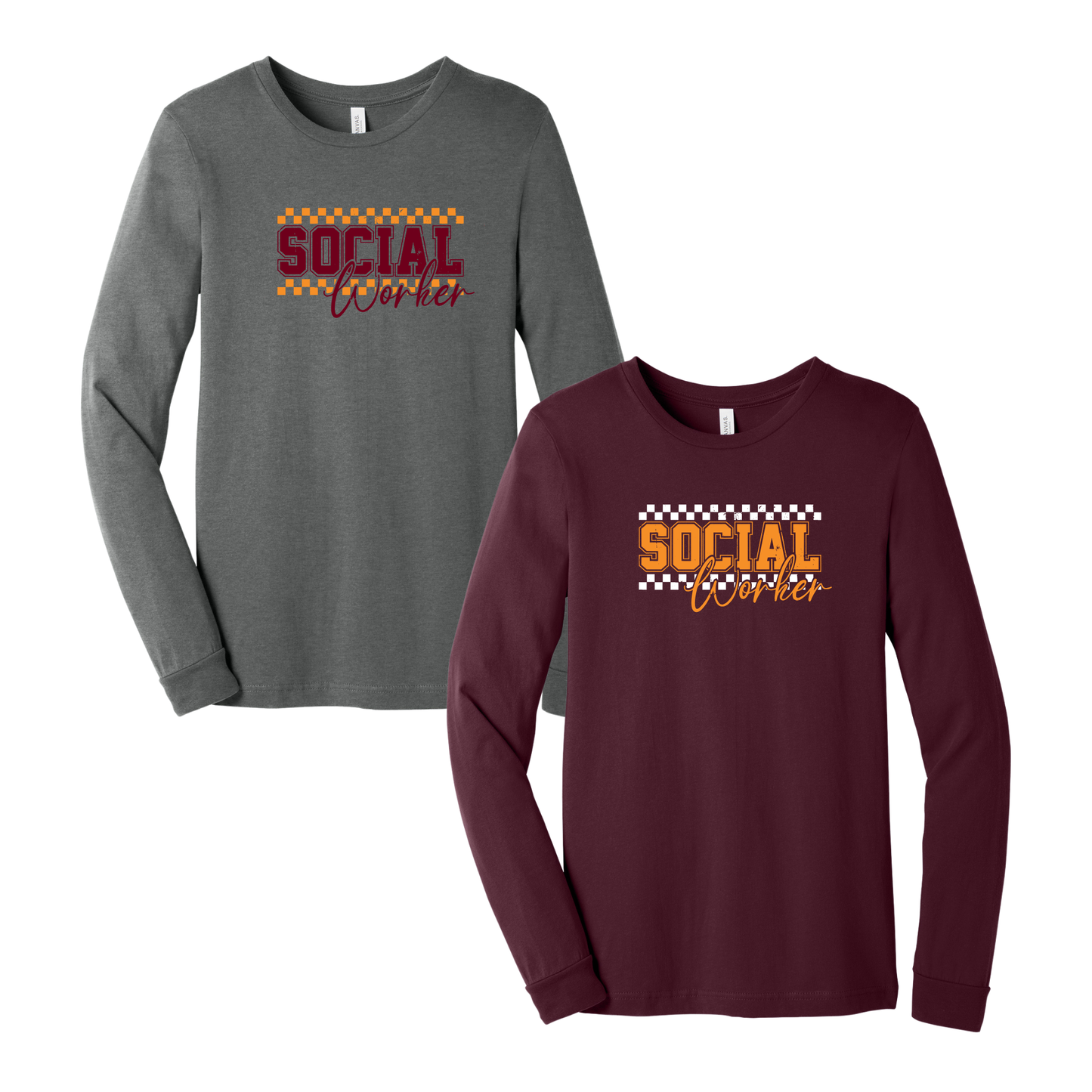 Adult - Bella+Canvas Unisex Long Sleeve Tee (Social Worker)