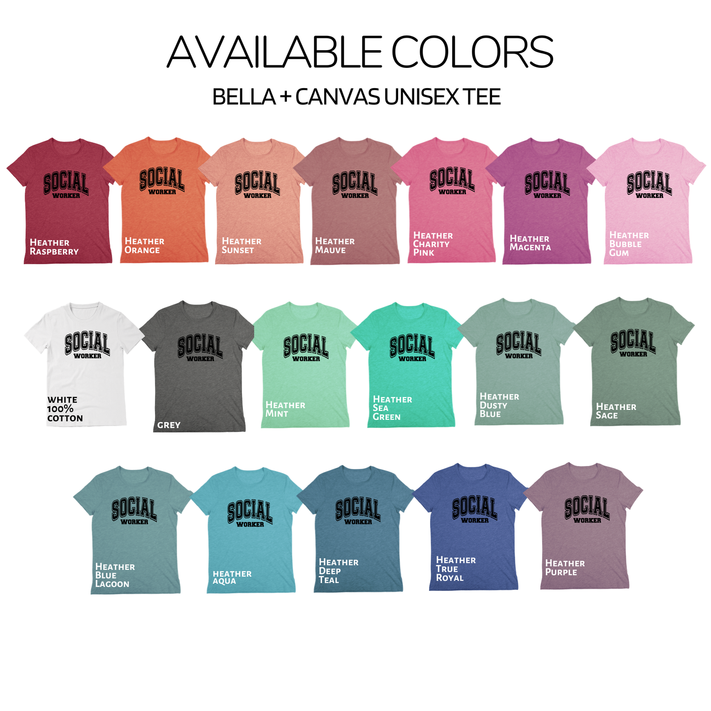 Adult - Bella+ Canvas Unisex Tee (Social Worker)