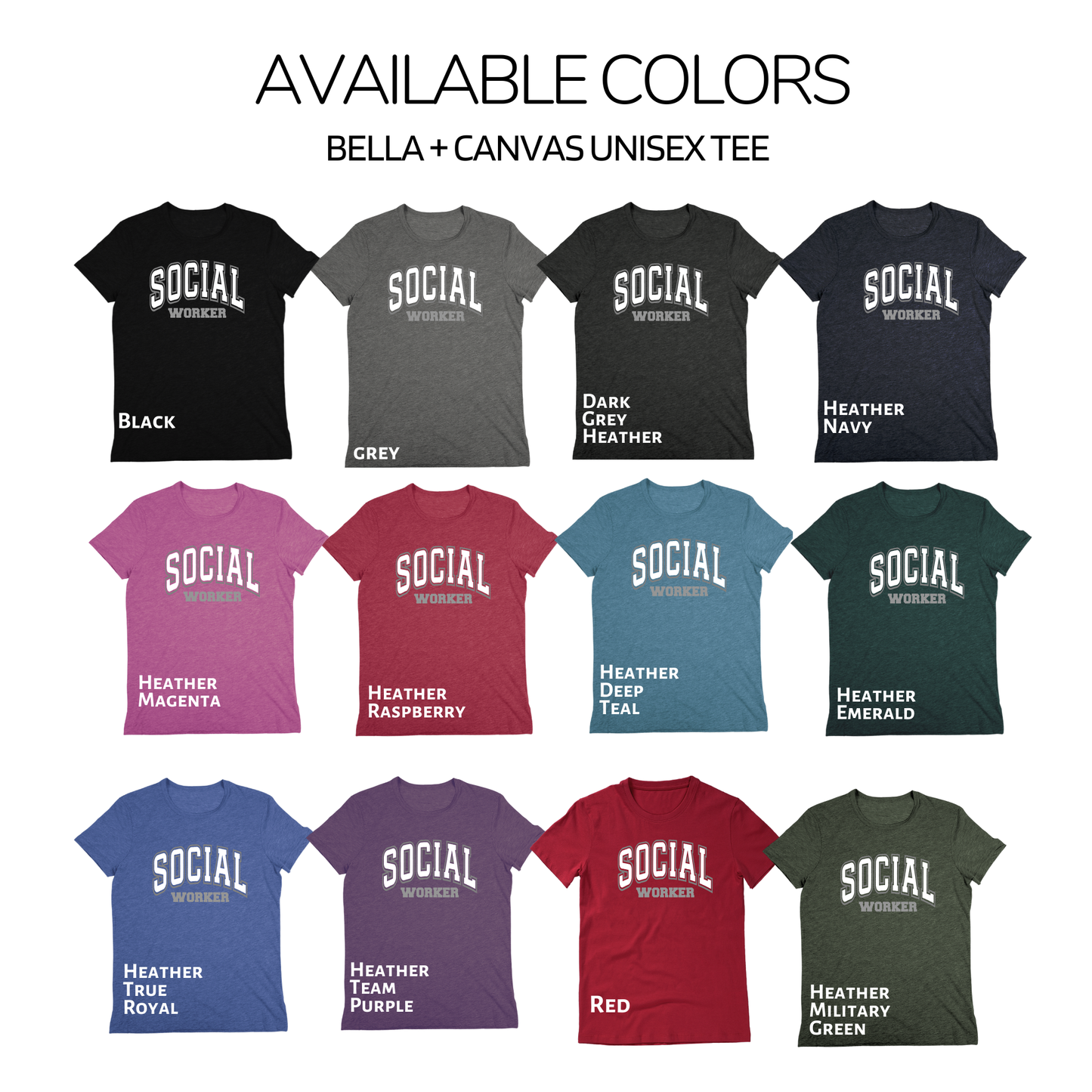 Adult - Bella+ Canvas Unisex Tee (Social Worker)