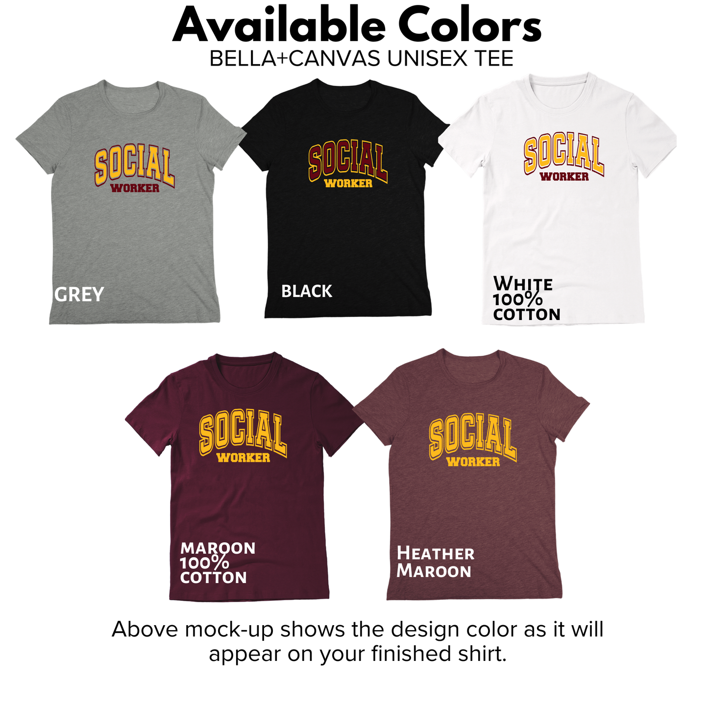 Adult - Bella+Canvas Unisex Tee (Social Worker)