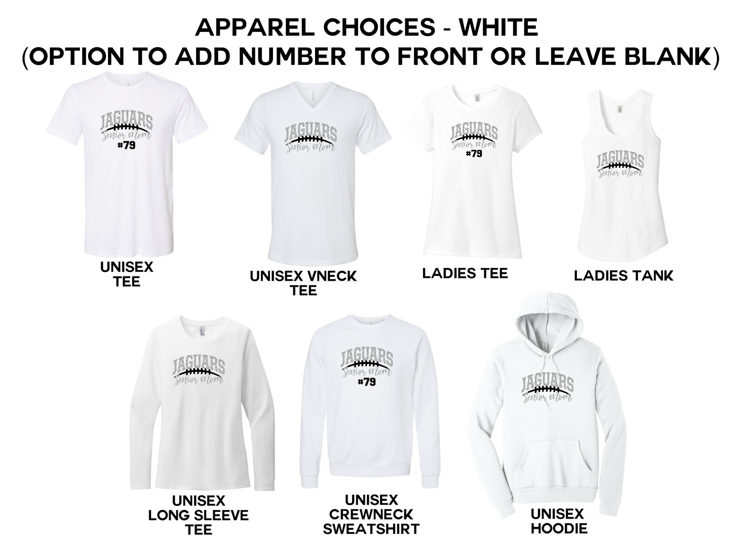 Senior Mom - 7 Apparel Options to Pick from - (Centennial Jaguar Football 2024-2025)