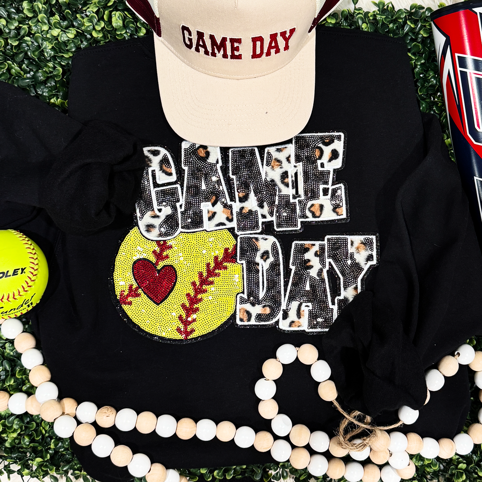 Adult - Game Day Softball Patch Tees & Sweatshirts (Comfort Colors)