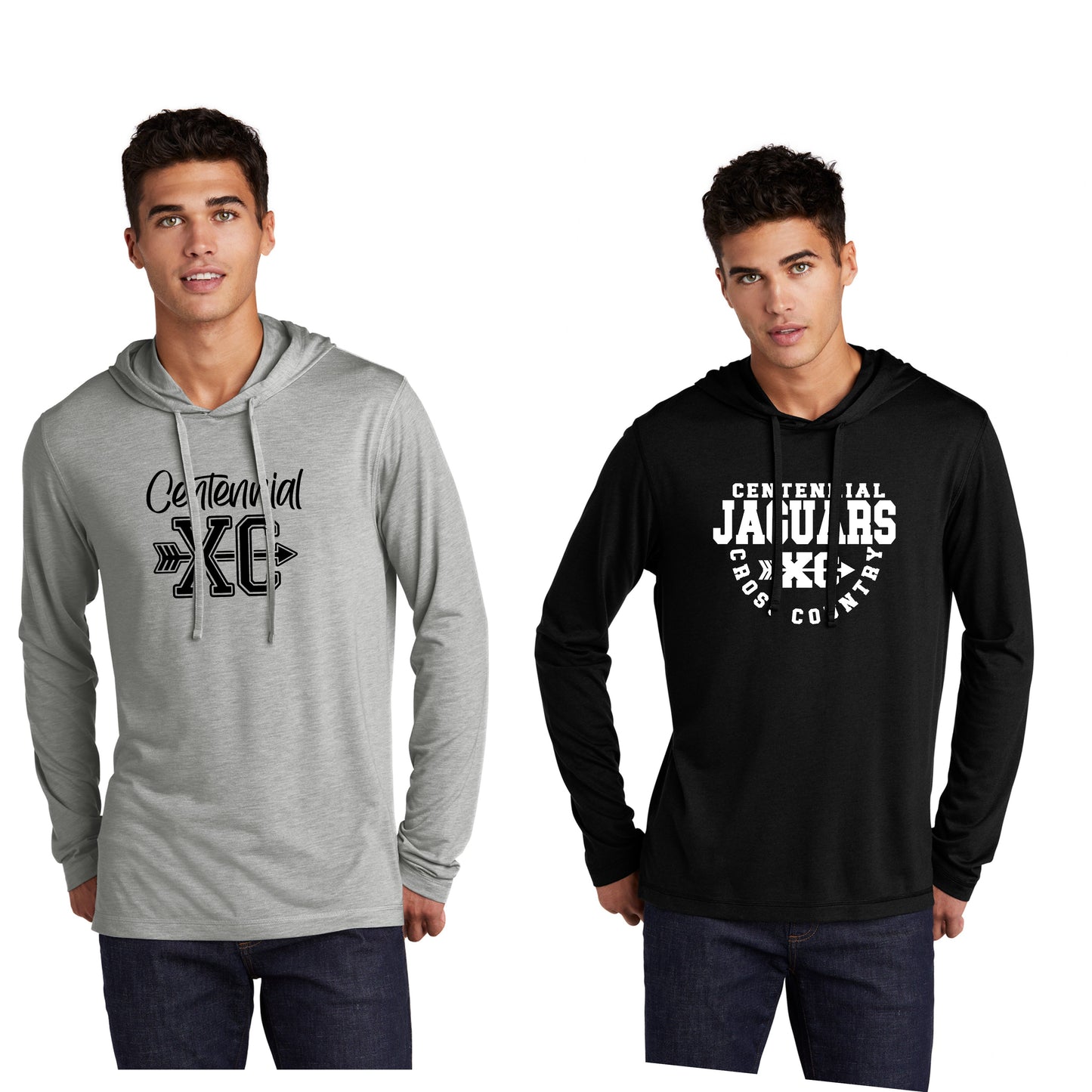 Adult - Sport Tek Lightweight Hooded Tee (Centennial Jaguars XC)