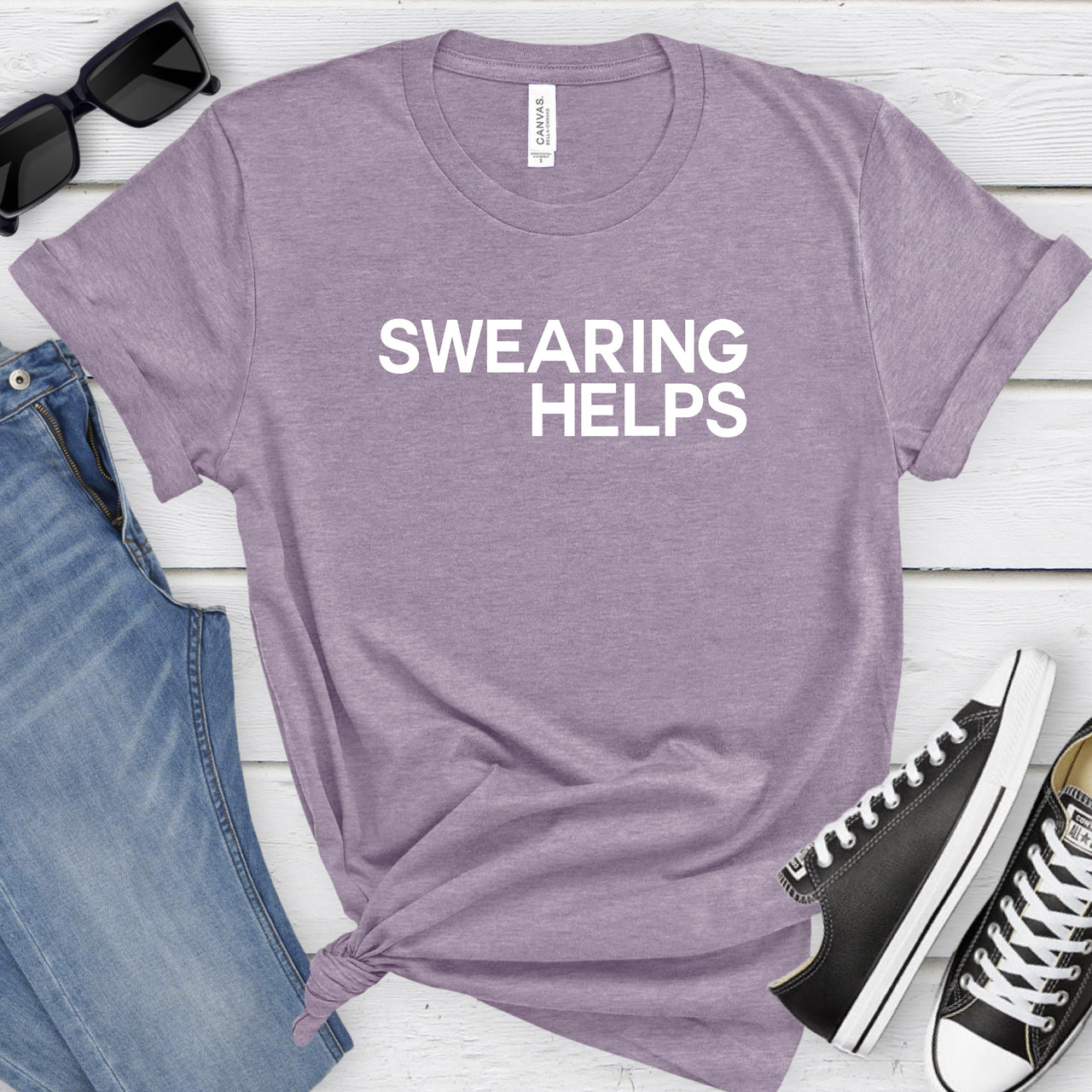 Swearing Helps - Unisex Cotton/Poly Tee